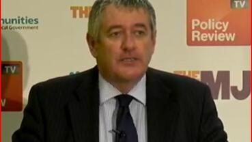 Tony McArdle addresses the Community Budgeting conference